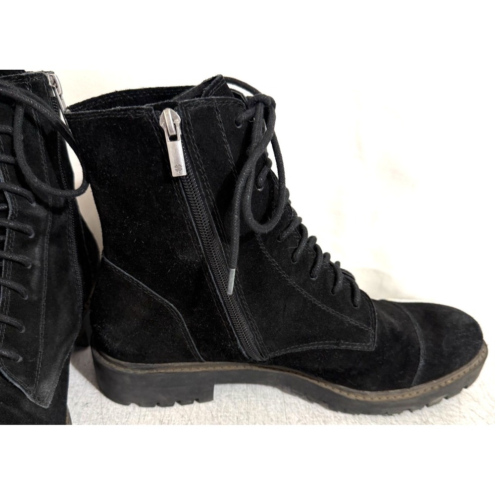 Lucky Brand Ictus Women's Size 10 Black Suede Lace Up Combat Ankle Boots - Picture 9 of 13